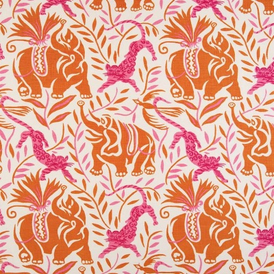 Raoul Dufy La Jungle Linen in Hot Pink